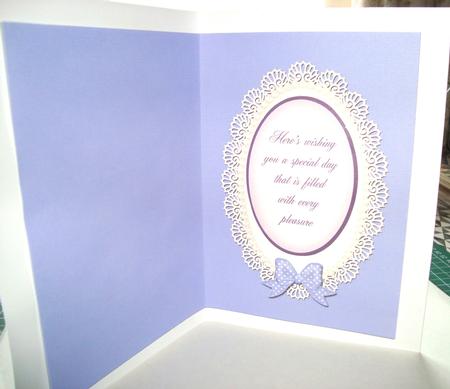 Pearls and Lace Card Front or Insert by Fran Turner