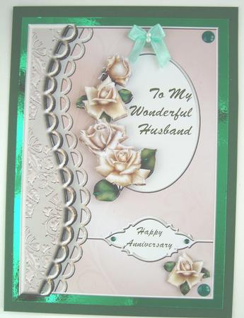 Cream Roses - Husband Anniversary by Fran Turner