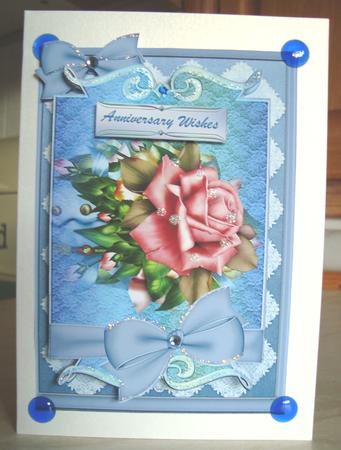 Blue Lace and Rose by Fran Turner