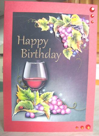 Happy Birthday to a Red Wine Lover by Fran Turner
