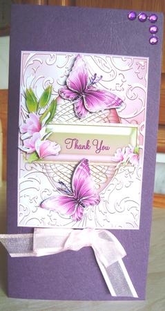Thank You with Magnolia and Flutters in Shimmering Swirl by Fran Turner