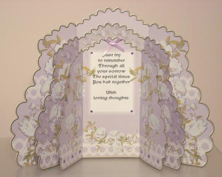 Triple Layer Gatefold - Sympathy White Roses by Fran Turner