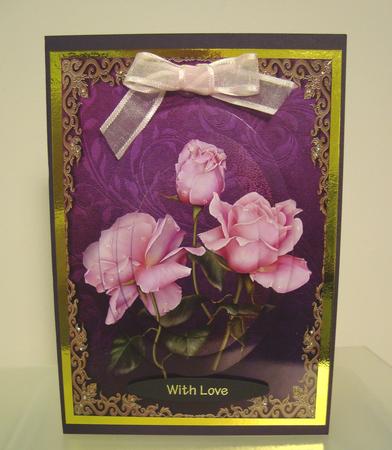 Beautiful Soft Pink Roses Oval Pyramage by Fran Turner