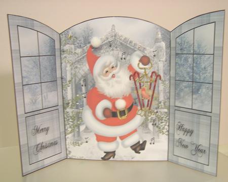 Christmas Santa Gatefold by Fran Turner
