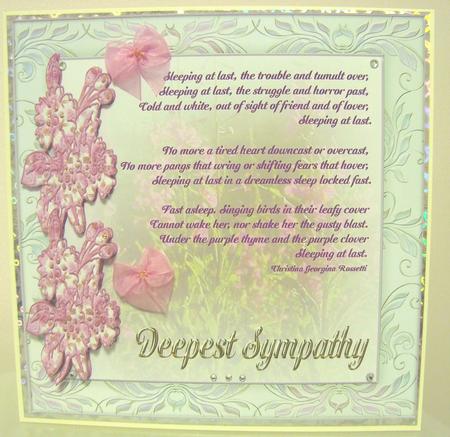 Deepest Sympathy Sleeping at Last by Christina Rossetti by Fran Turner