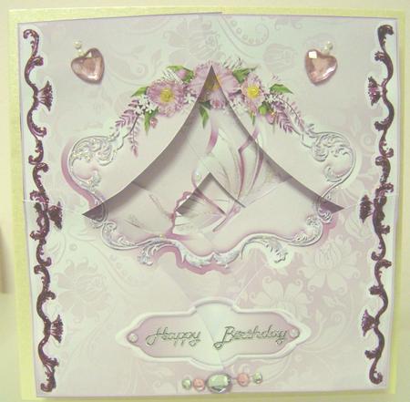 Birthday Butterfly Curved Spiral Stacker by Fran Turner