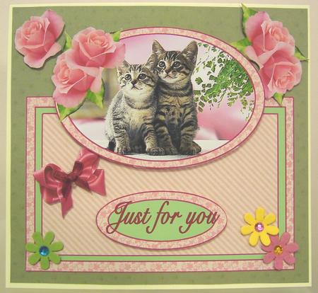 Kittens and Roses No Hole Over the Edge by Fran Turner