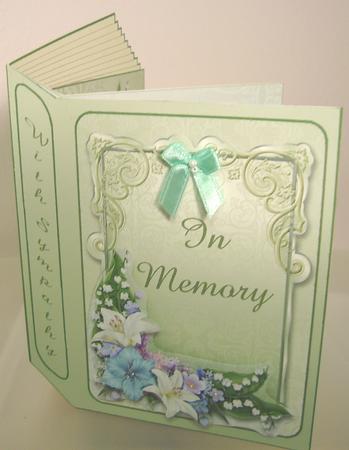 Sympathy Faux Book Card Kit Male/female by Fran Turner