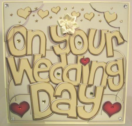 8 x 8 Wedding Day Scalloped Corner Topper by Fran Turner
