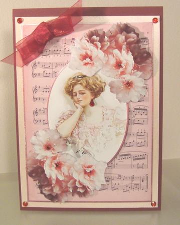 Vintage Cherry Blossom & Sheet Music by Fran Turner