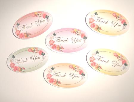 Thank You Fancy Labels with Flowers & Butterflies by Fran Turner