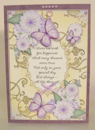 Butterflies with Gold Flourishes and Poem 2 by Fran Turner