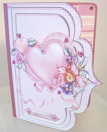 Scallop Valentine/birthday in Pink by Fran Turner