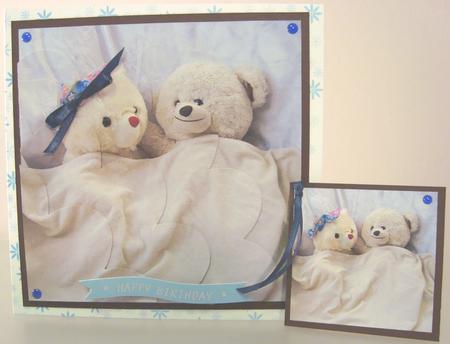 Sleeping Teddies Shell Edged Corner Stacker by Fran Turner
