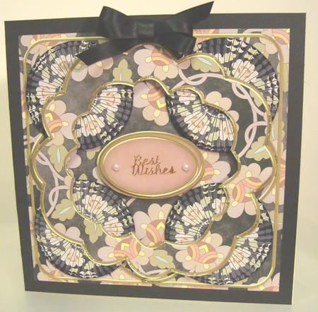 Black Lotus Special Day 3D Rosette 8in Card Front Kit by Fran Turner