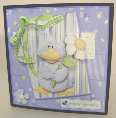 Daisy Duck Card Front with Topper by Fran Turner