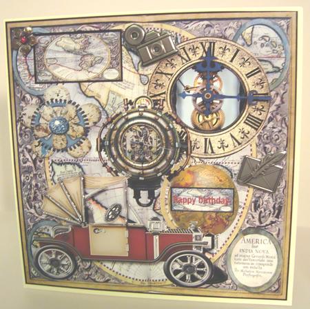 Vintage Steampunk Male Card by Fran Turner
