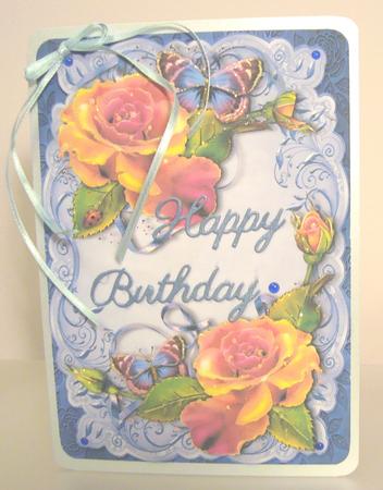 Beautiful Pink & Yellow Roses Topper & Plaque by Fran Turner