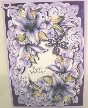 Beautiful Purple Lilies Topper & Plaque by Fran Turner