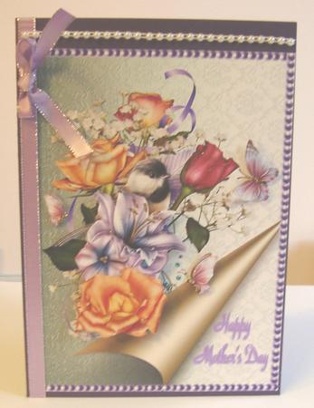 Chickadee Roses Mother's Day Scroll by Fran Turner