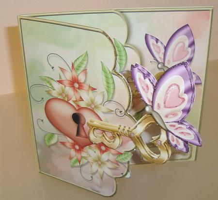 Butterfly, Heart and Key by Fran Turner