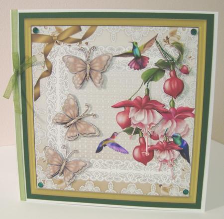 Lovely Fushia's and Humming Birds by Fran Turner