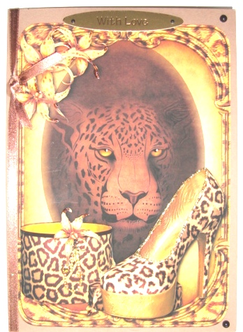 Jaguar Print Shoe & Gift Box + Decoupage by Fran Turner