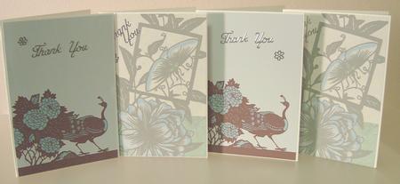 Two Thank You Card Front Toppers by Fran Turner
