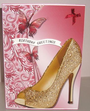 Gold Sparkle Shoe A4 by Fran Turner