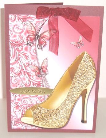 Gold Sparkle Shoe by Fran Turner