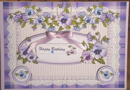 Beautiful Pansy's and Pearls by Fran Turner
