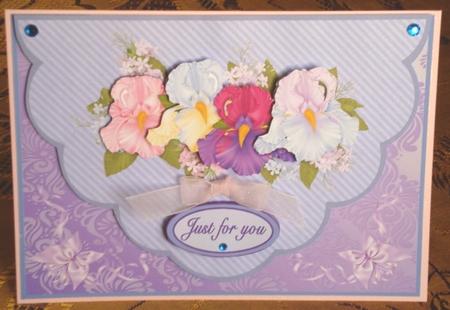 Faux Envelope - Irises by Fran Turner