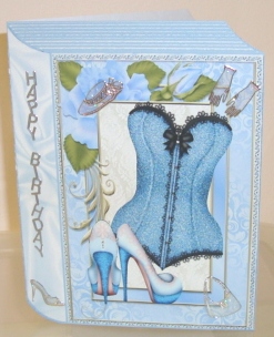 Blue Sparkle Ladies Accessories in Rose Frame Folded Book by Fran Turner