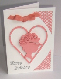Latticed Side Lady Card & Topper by Fran Turner