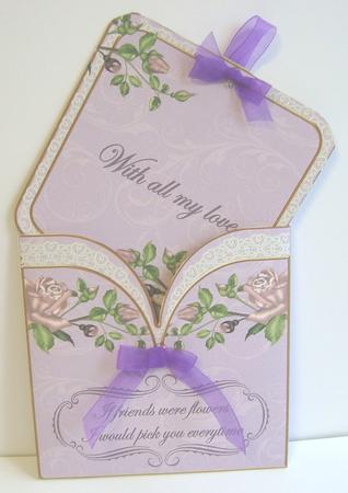 Lilac Rose If Friends Were -  Pocket Pull Card Kit by Fran Turner