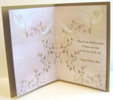 Happy Birthday Mum Floral Insert by Fran Turner