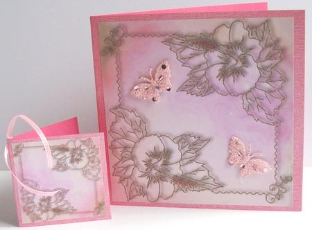 Hibiscus Frame Backing Paper 1 by Fran Turner