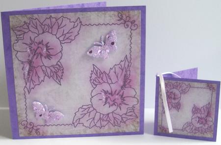 Hibiscus Frame Backing Paper 2 by Fran Turner