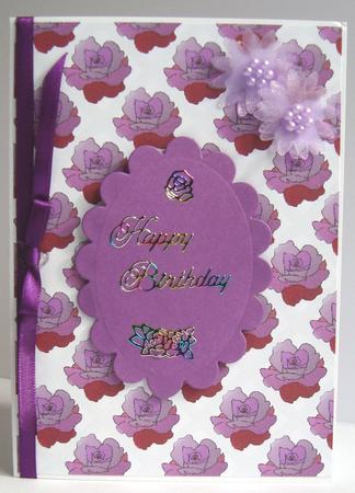 Lilacs Rose Backing Sheet by Fran Turner