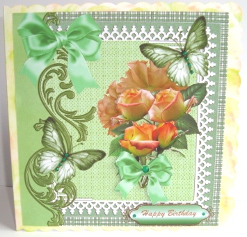 Lovely Lace and Green Butterflys by Fran Turner
