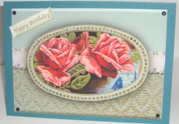 Pink Roses Quick Card by Fran Turner