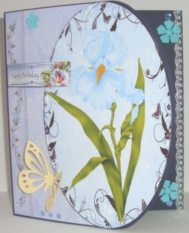Blue Iris Card Front by Fran Turner