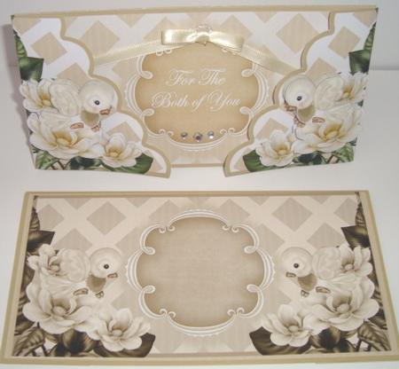 Cream Birds Both of You Fancy Lattice 3D Card Kit by Fran Turner