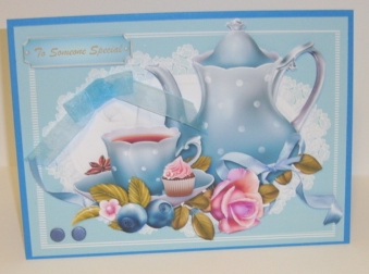 Lovely Time for Tea in Blue . by Fran Turner