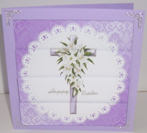 Easter Lily Enamel Cross Bottom Stacker by Fran Turner