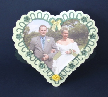 Scalloped Heart Photo Frame & Stand by Fran Turner