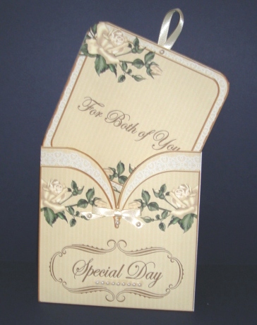 Cream Rose Special Day Vintage Pocket Pull Card Kit by Fran Turner