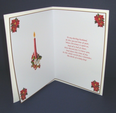 Xmas Candle Insert by Fran Turner
