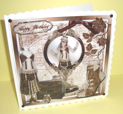 Steampunk Reflections 8" Square Card Mini-kit by Fran Turner