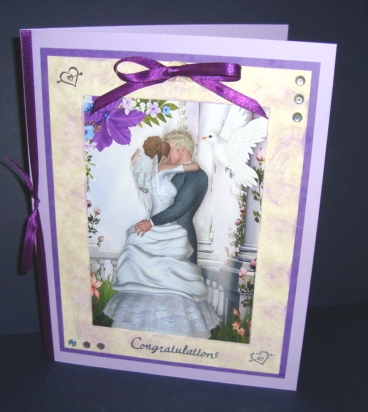 Love is in the Air! Kissing Wedding Couple A4 by Fran Turner
